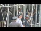 Trump leaves criminal court after historic hearing