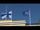NATO flag flies outside Finnish foreign ministry as country joins alliance
