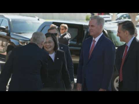 US House Speaker Kevin McCarthy welcomes Taiwanese President Tsai Ing-wen