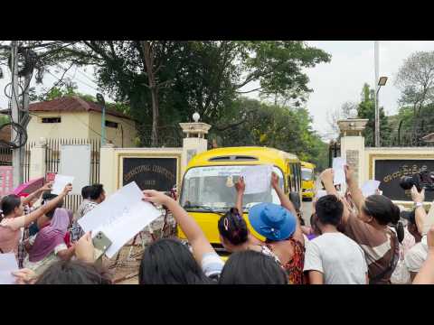 People leave jail as Myanmar junta pardons over 2,000 political prisoners