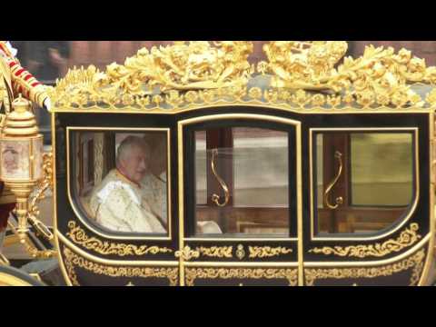 King Charles III and Queen Consort Camilla leave Buckingham Palace for coronation