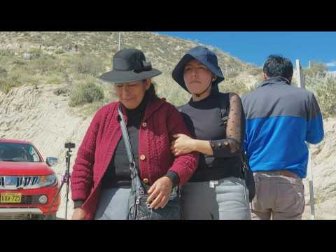 Relatives wait for news afer gold mine fire kills at least 27 in Peru