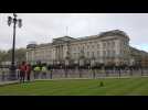 Last preparations in front of Buckingham Palace on the eve of King Charles III's coronation