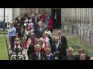 Images of guests arriving at Westminster Abbey to attend King Charles III's coronation