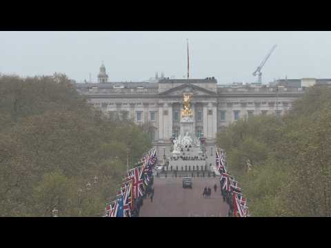 King Charles III arriving by car at Buckingham Palace ahead of the Coronation