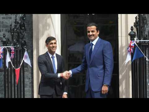UK PM Rishi Sunak welcomes Emir of Qatar in Downing Street