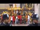 King Charles and Queen Camilla arrive at Buckingham Palace after coronation