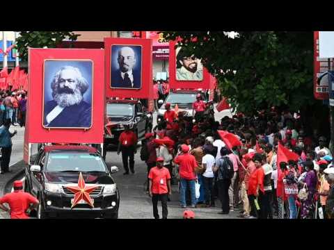 Sri Lanka's communist party holds May Day march in Colombo