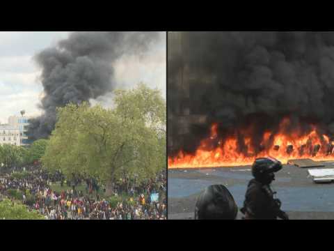 May Day: major fire breaks out at Paris protest