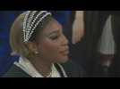 Serena Williams debuts baby bump at Met Gala red carpet
