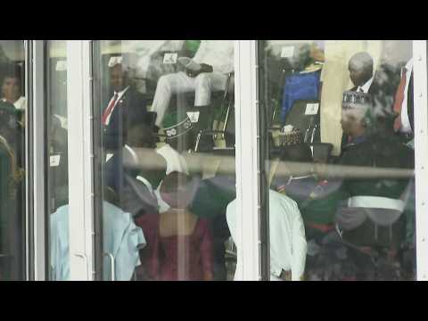 Nigerian President-elect Bola Tinubu arrives at his swearing-in ceremony
