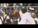Nigeria's new president Bola Tinubu leaves his swearing-in ceremony