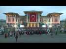 Scene outside Turkish Presidential Palace as vote results near