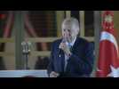 Turkey's Erdogan makes first appearance after historic runoff win