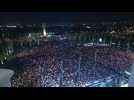 Erdogan supporters gather outside Turkey's Presidential Palace following historic runoff win