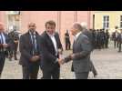 German Chancellor Olaf Scholz and France's Emmanuel Macron in Potsdam