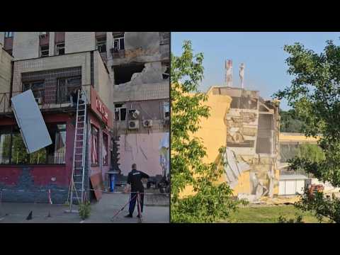 Ukraine: Aftermath of drone attack in Kyiv