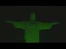 Rio's Christ the Redeemer statue lit up on World Environment Day