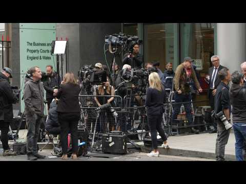 Scene outside court where Prince Harry to give testimony