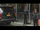 Manhattan District Attorney arrives as New York on edge over Trump's likely indictment