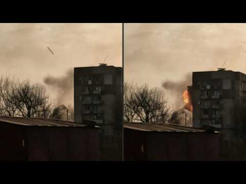 MRLS rocket falls on residential building in Bakhmut area