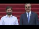 Dominican Republic President Abinader welcomes Chile's Boric