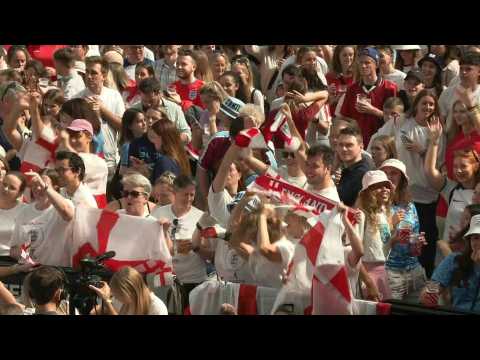 Fans in London gather to watch the Women's World Cup final