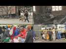 Families wait as K9 teams search building in aftermath of S. Africa fire