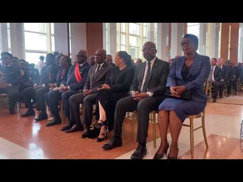 Guests gather at Gabonese Presidential Palace ahead of swearing in of General Oligui