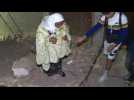 People inspect damage after a powerful earthquake rattled Morocco
