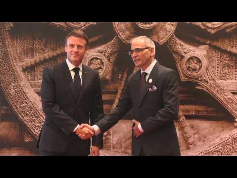 French President Emmanuel Macron arrives at G20 summit venue