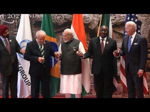 Group photo of world leaders and president of World Bank