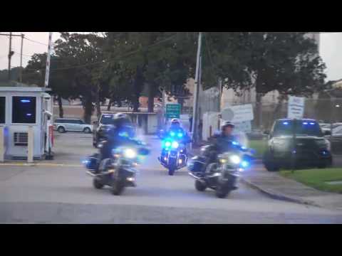 Donald Trump's motorcade leaves Fulton County Jail after arrest in Georgia racketeering case