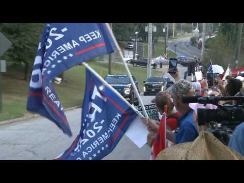 Georgia election racketeering case: Donald Trump arrives at the Fulton County Jail