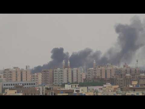 Smoke billows, gunshots ring out as fighting rages in Khartoum