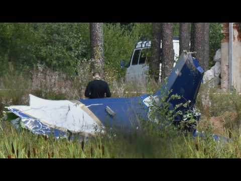 Photos: Wreckage of presumed Prigozhin plane crash in Russia