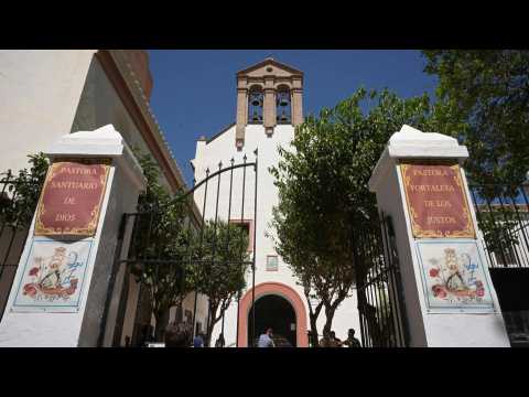 Images of Andalusia church where Spanish football chief Rubiales' mum on hunger strike