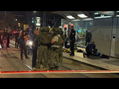 Israeli forces gather at scene of Jerusalem stabbing attack