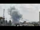 Smoke billows following Israeli airstrikes on Rafah