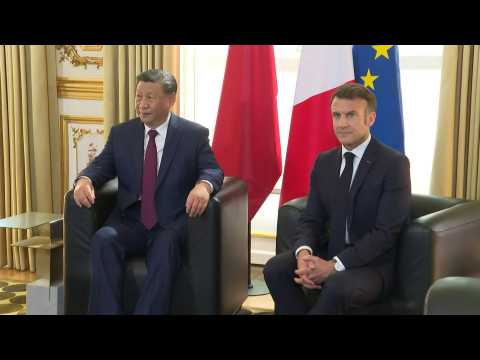 President Macron and Xi Jinping hold talks at the Elysee Palace