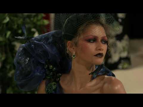 Met Gala co-host Zendaya poses for photographers