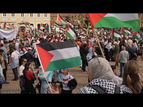 Pro-Palestinian protest in Sweden ahead of Eurovision finale