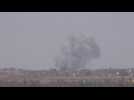 Huge smoke cloud rises over Rafah, seen from Israel