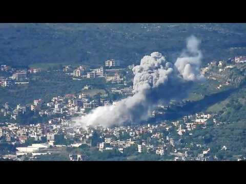 Smoke billows after Israeli strikes on south Lebanon