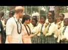 Prince Harry and Meghan leave school in Abuja after kicking off a mental health summit