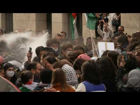 Paris: Police break up pro-Palestinian rally outside Sorbonne University