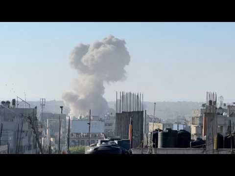 Smoke rises in Rafah amid Israeli strikes on Gaza