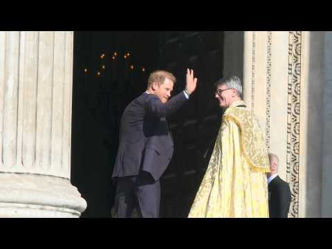 Prince Harry arrives at Invictus Games' 10th anniversary ceremony