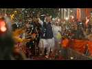 India's Modi greets public after claiming third election victory