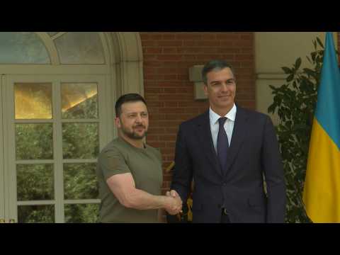 Ukraine's Zelensky received by Spanish PM in Madrid